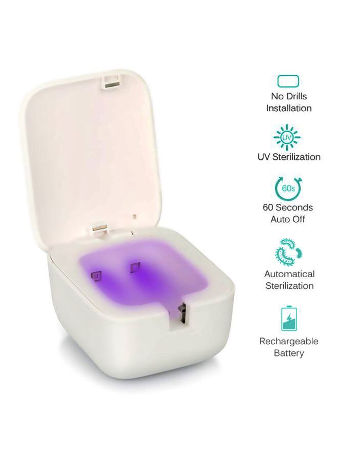 UV Rechargeable Toothbrush Sanitizer 3.0x2.7x1.7inch