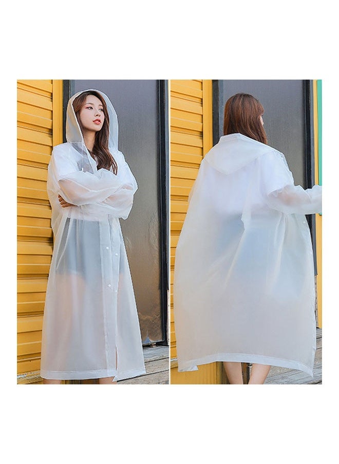 Uni Outdoor Travel Waterproof Hooded Drawstring Raincoat Jacket Rainwear 0.139kg