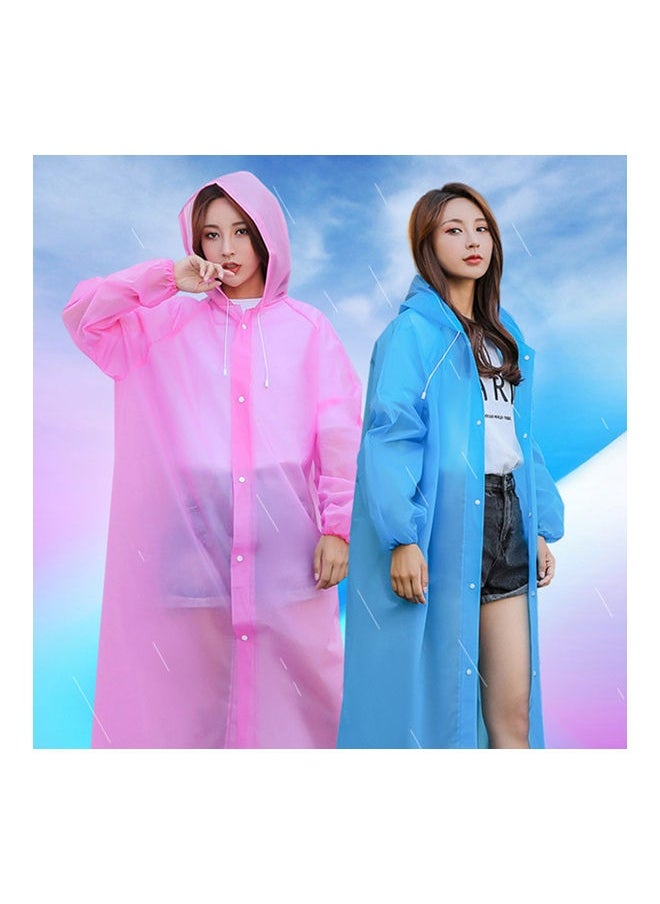 Uni Outdoor Travel Waterproof Hooded Drawstring Raincoat Jacket Rainwear 0.139kg