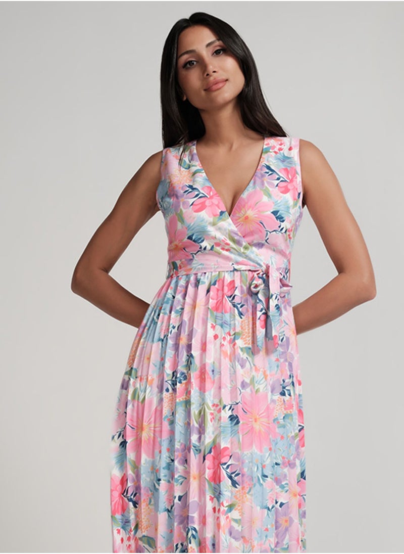 Floral Pleated Dress