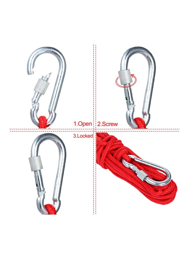 Multi-Functional Nylon Rope With Locking Carabiner 20meter