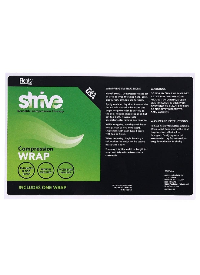 Strive, Compression Wrap, Black, 1 Wrap