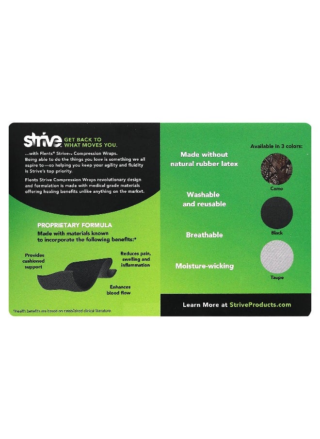 Strive, Compression Wrap, Black, 1 Wrap