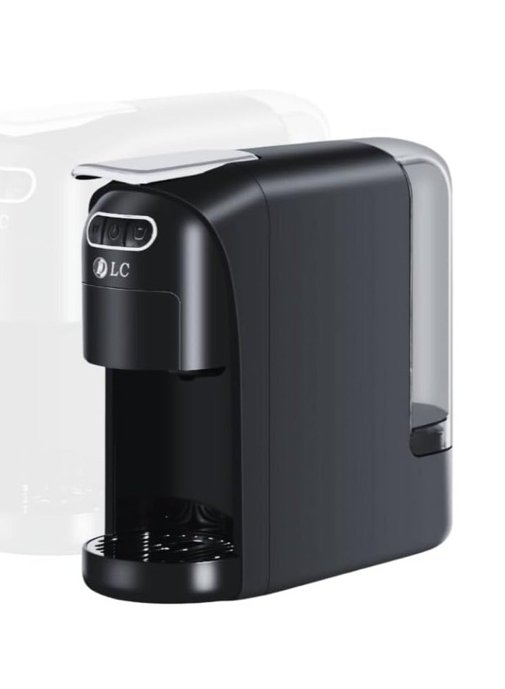 3-in-1 Coffee Machine (700ml, 1400W) – Espresso, Cappuccino & Latte Maker, 15 Bar Pressure, Compact, Durable & Easy to Use (Black) 700 ml 1400 W 7321 black