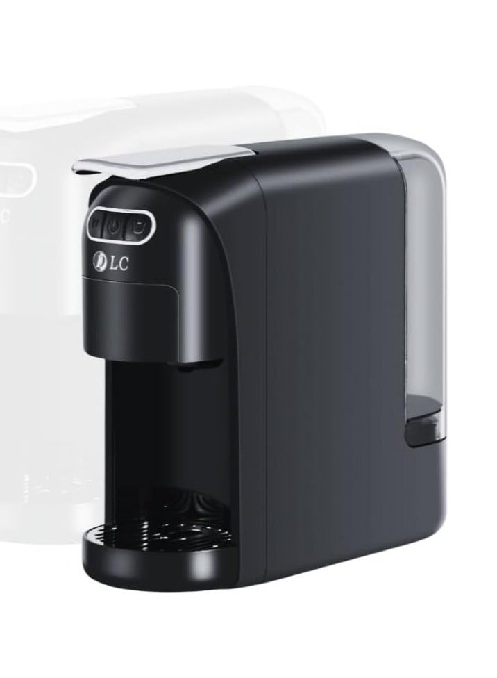 3-in-1 Coffee Machine (700ml, 1400W) – Espresso, Cappuccino & Latte Maker, 15 Bar Pressure, Compact, Durable & Easy to Use (Black) 700 ml 1400 W 7321 black