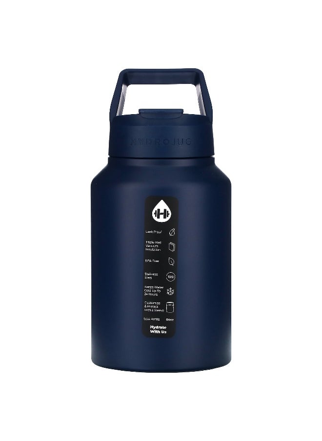 HydroJug, Stainless Steel Jug, Navy , 64 oz