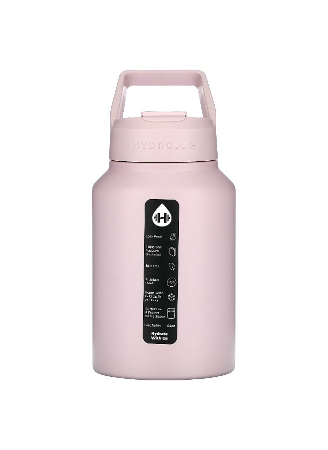 HydroJug, Stainless Steel Jug, Pink Sand, 64 oz