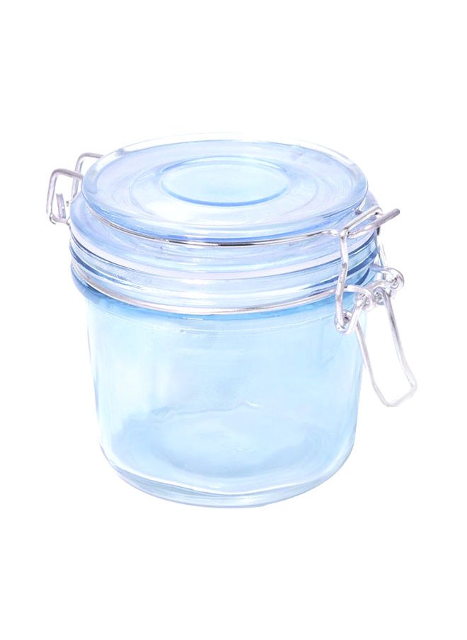 Jar With Lid Clear/Blue 350ml