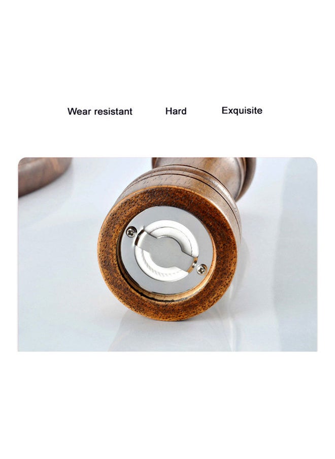 2-Piece Salt And Pepper Set Brown 5inch