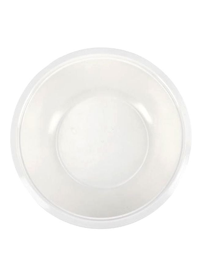 Bamboos Design Bowl With Lid White/Grey 10inch