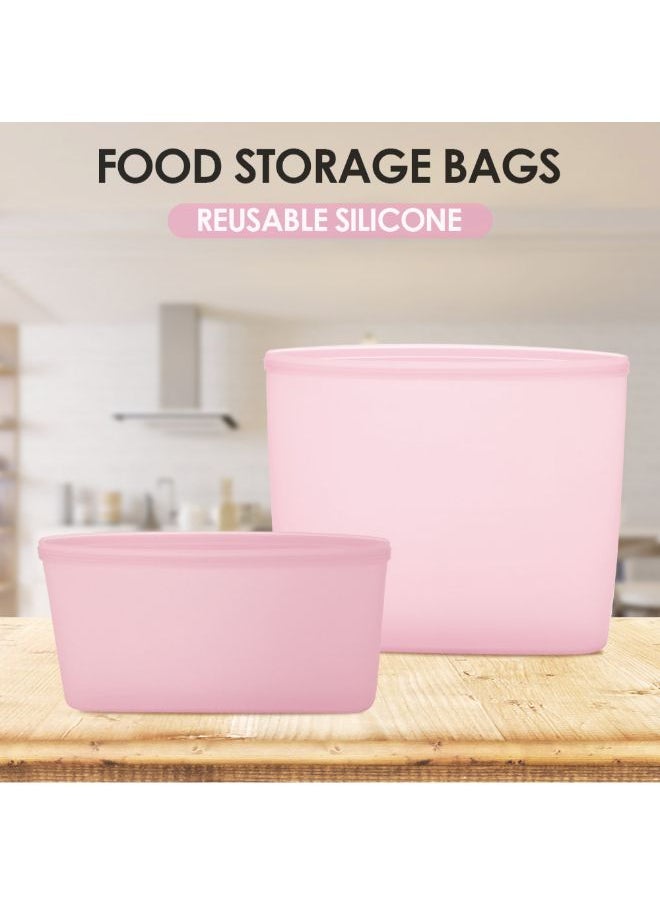 3-Piece Reusable Food Storage Container Set Pink 18 x 8.5 x 17cm