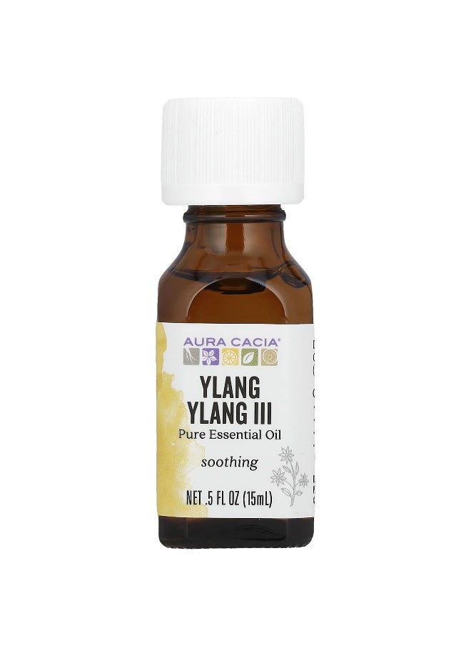 Aura Cacia, Pure Essential Oil, Ylang Ylang III, 0.5 fl oz (15 ml)