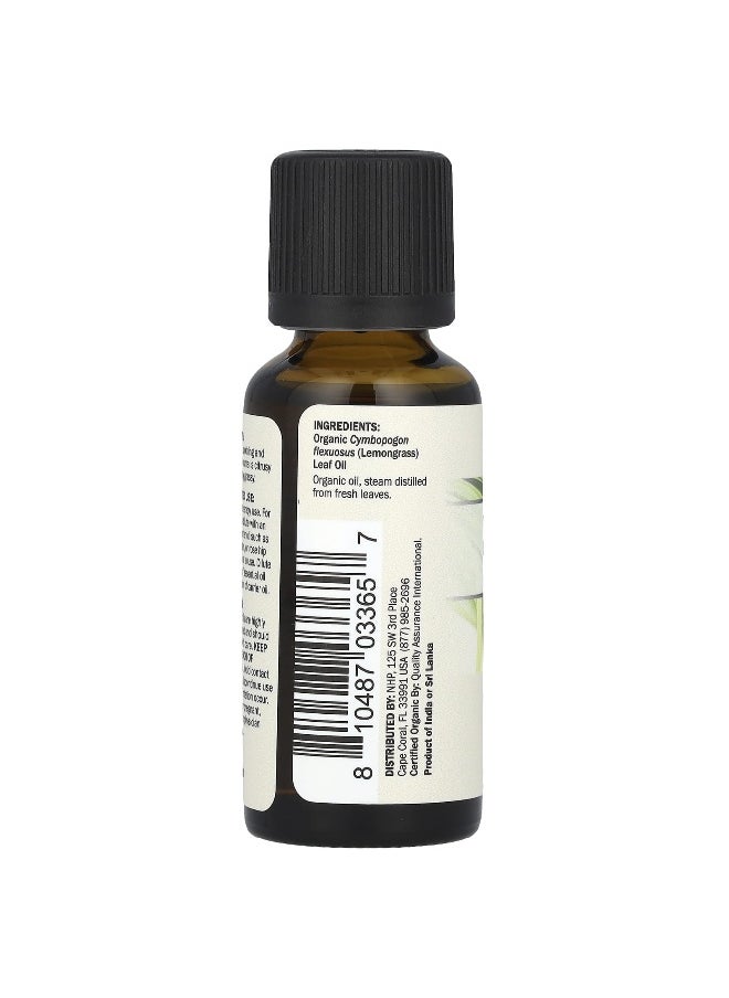 Dr. Mercola, Organic Essential Oil, Lemongrass, 1 fl oz (30 ml)