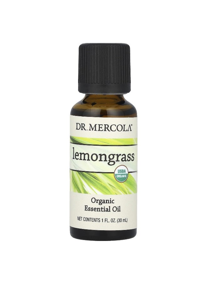 Dr. Mercola, Organic Essential Oil, Lemongrass, 1 fl oz (30 ml)