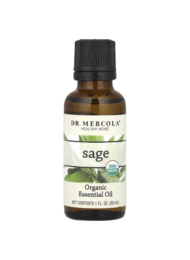 Dr. Mercola, Organic Essential Oil, Sage, 1 oz (30 ml)