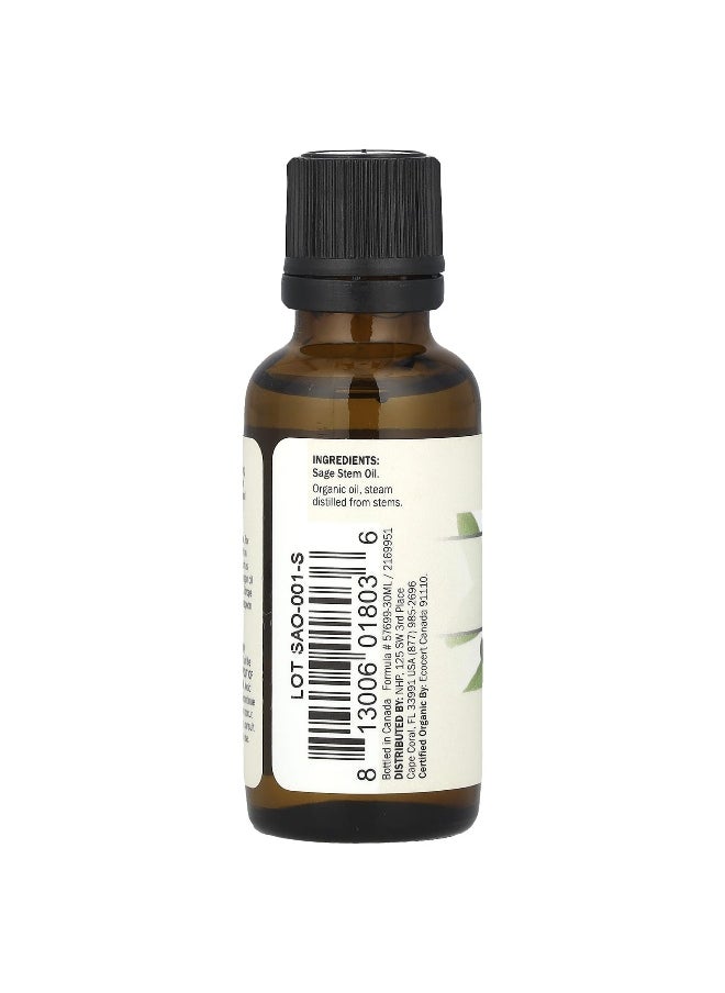 Dr. Mercola, Organic Essential Oil, Sage, 1 oz (30 ml)
