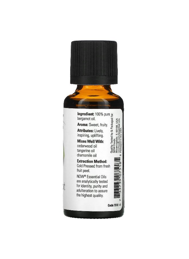 NOW Foods, Essential Oils, Bergamot, 1 fl oz (30 ml)