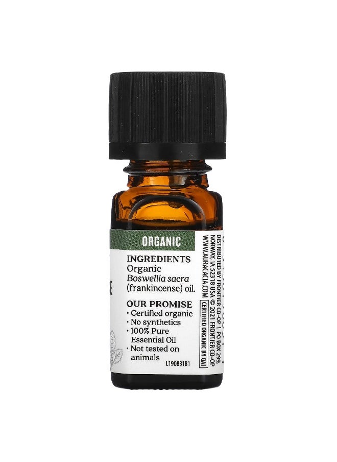 Aura Cacia, Pure Essential Oil, Organic Frankincense, 0.25 fl oz (7.4 ml)