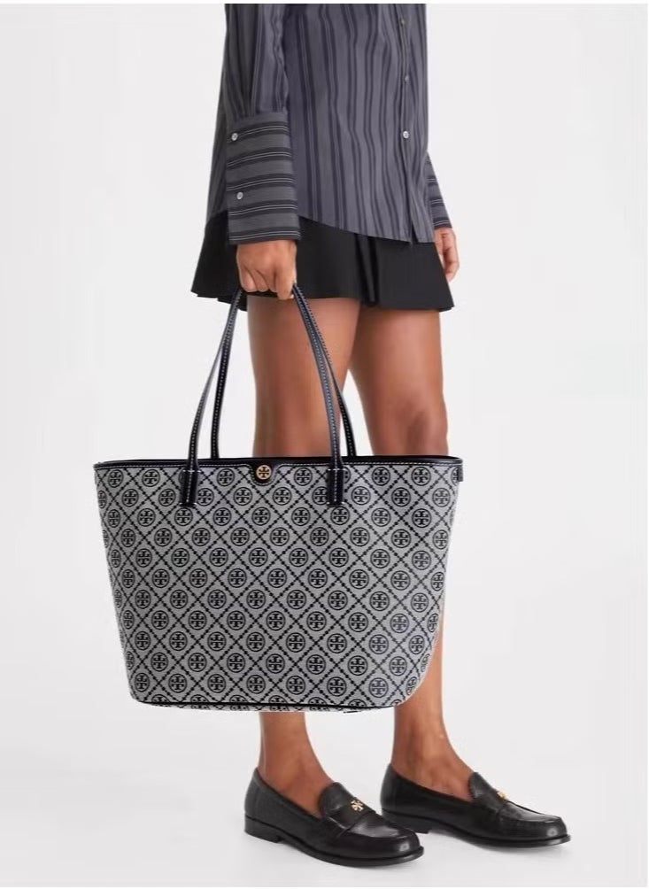 Tory Burch T Monogram Classic Print Tote Bag Shopping Bag Shoulder Bag