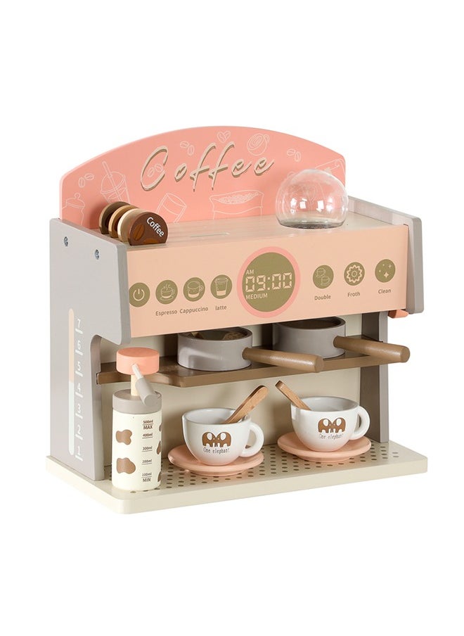 Warm Wooden Children's Coffee Machine To Create An Exclusive Coffee Station
