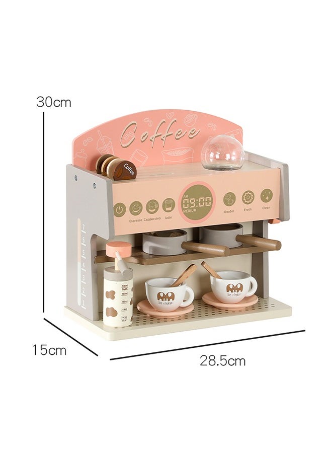 Warm Wooden Children's Coffee Machine To Create An Exclusive Coffee Station