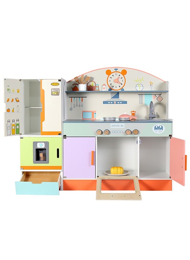 Fun And Colorful Children'S Simulation Kitchen Toy Set, Open The Baby'S Cooking World