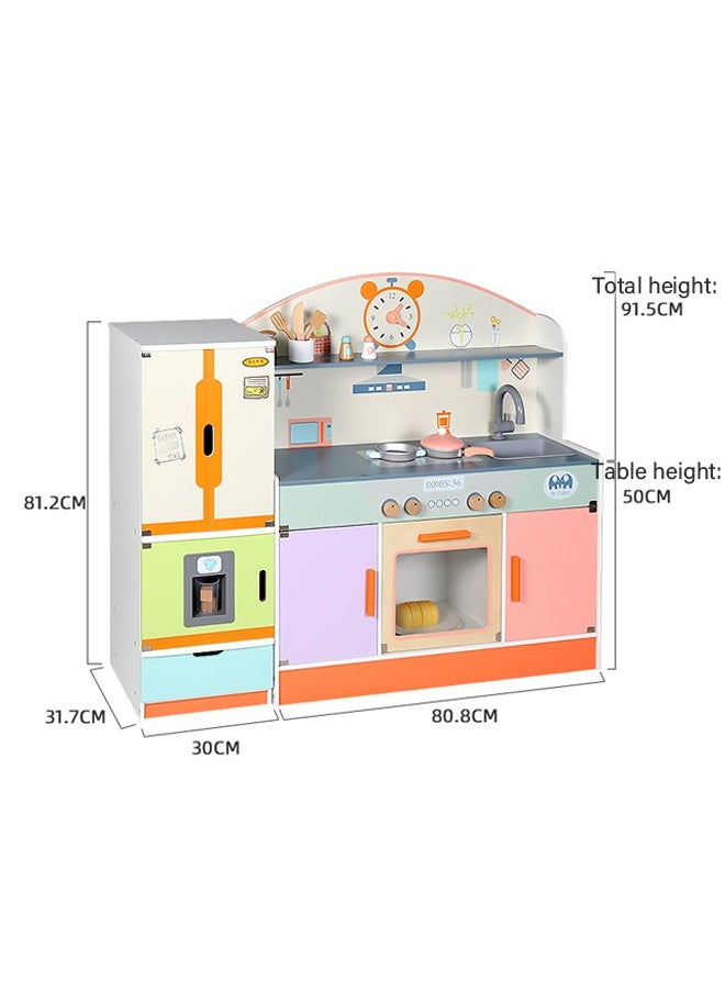 Fun And Colorful Children'S Simulation Kitchen Toy Set, Open The Baby'S Cooking World