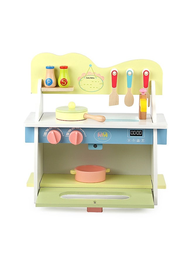 Colorful Wooden Mini Kitchen Toys For Children, Start A Fun Cooking Play Trip