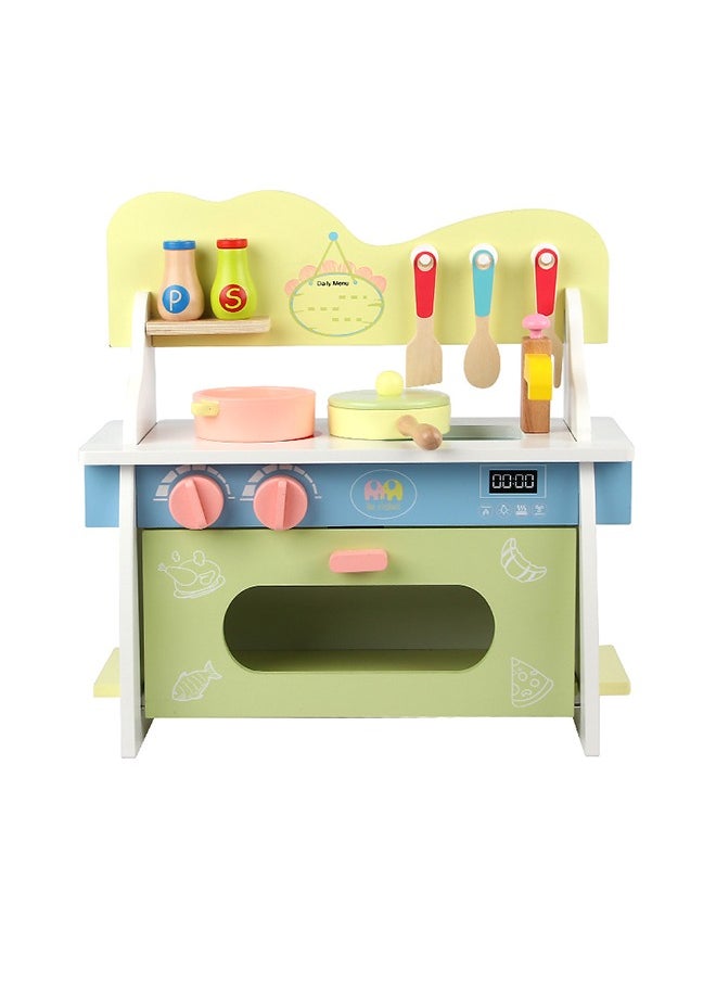 Colorful Wooden Mini Kitchen Toys For Children, Start A Fun Cooking Play Trip