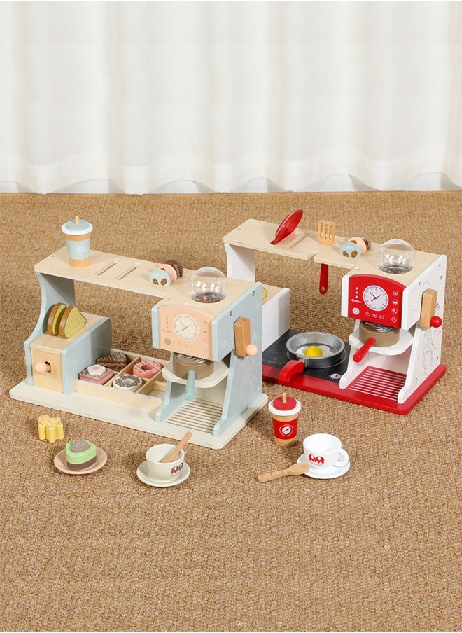 Dream Wooden Children'S Coffee And Dessert Station Toys, Open The Sweet Play Time