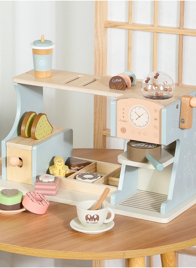 Dream Wooden Children'S Coffee And Dessert Station Toys, Open The Sweet Play Time