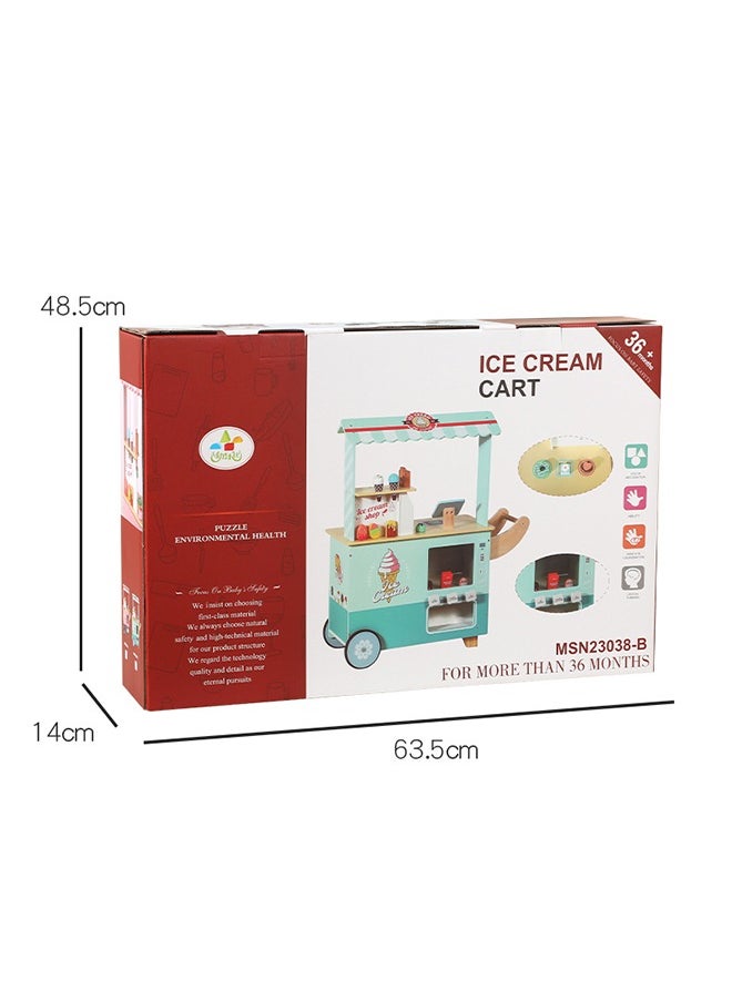 Dream Pink Wooden Mobile Ice Cream Truck Open The Sweet Sales Experience