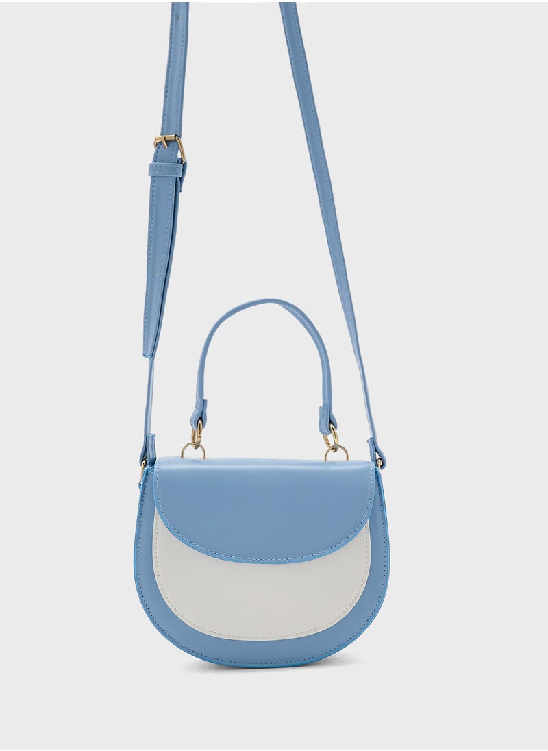 Color Block Satchel Bag