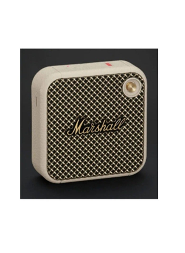 Willen Bluetooth Speaker, Wireless, 15+ Hours Playtime, Water-Resistent, Quick Charge, Stackable - Cream