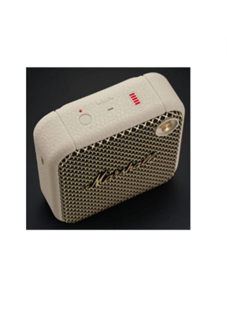Willen Bluetooth Speaker, Wireless, 15+ Hours Playtime, Water-Resistent, Quick Charge, Stackable - Cream