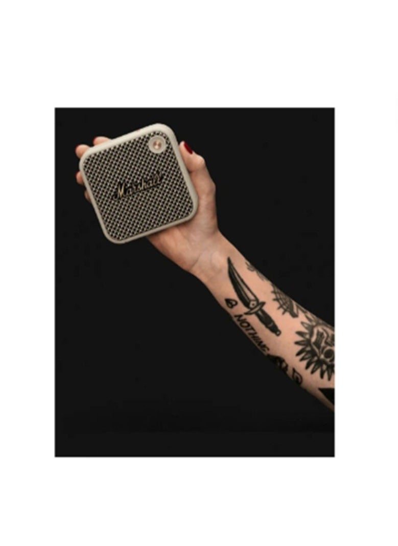 Willen Bluetooth Speaker, Wireless, 15+ Hours Playtime, Water-Resistent, Quick Charge, Stackable - Cream
