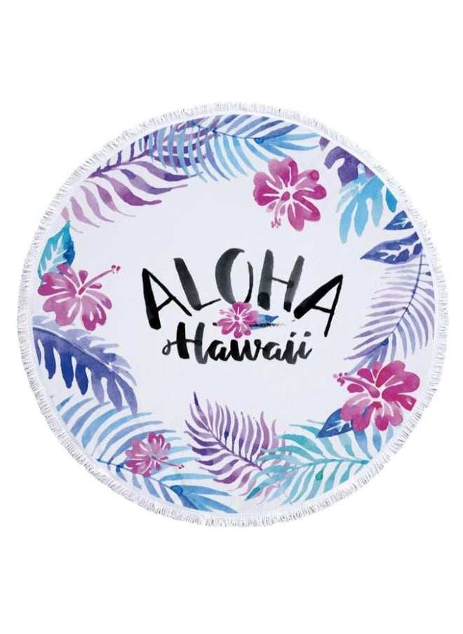 Aloha Hawaii Floral Print Beach Towel Multicolour 59inch