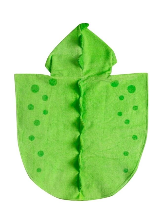 Cartoon Animal Shape Bath Towel Green/White 115X60cm