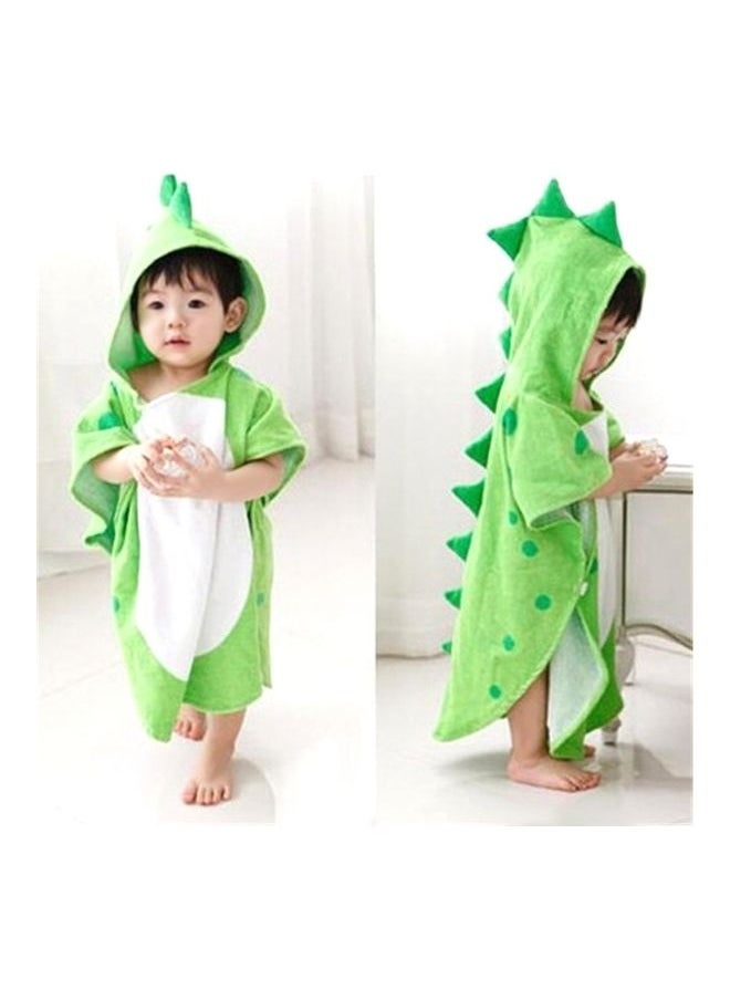 Cartoon Animal Shape Bath Towel Green/White 115X60cm