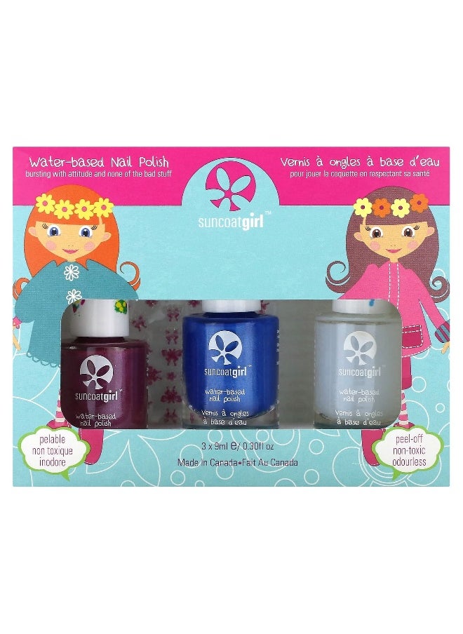 SuncoatGirl, Water-Based Nail Polish, Mermaid Princess, 4 Piece Kit