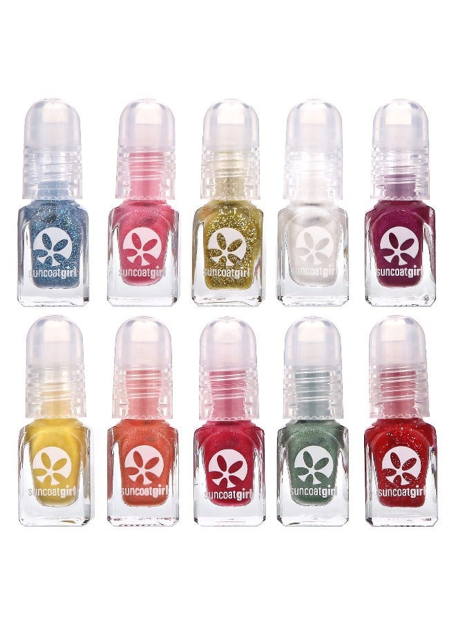 SuncoatGirl, Water-Based Nail Polish, Merry Mini Mani Kit, 12 Piece Kit