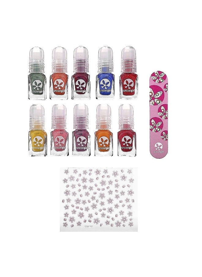 SuncoatGirl, Water-Based Nail Polish Kit, Party Palette, 12 Piece Kit