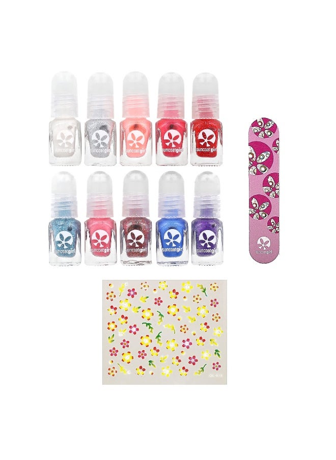 SuncoatGirl, Water-Based Nail Polish Kit, Flare & Fancy, 12 Pieces