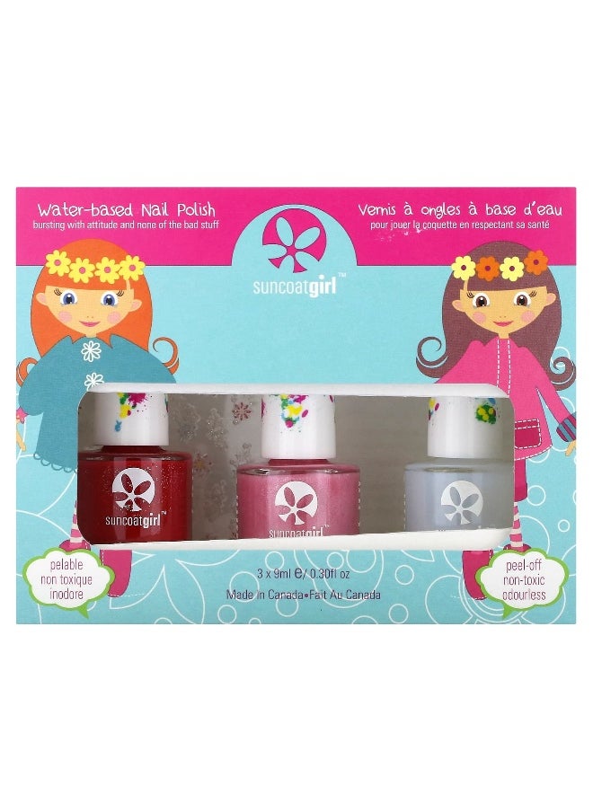 SuncoatGirl, Water-Based Nail Polish, Ballerina Beauty, 4 Piece Kit