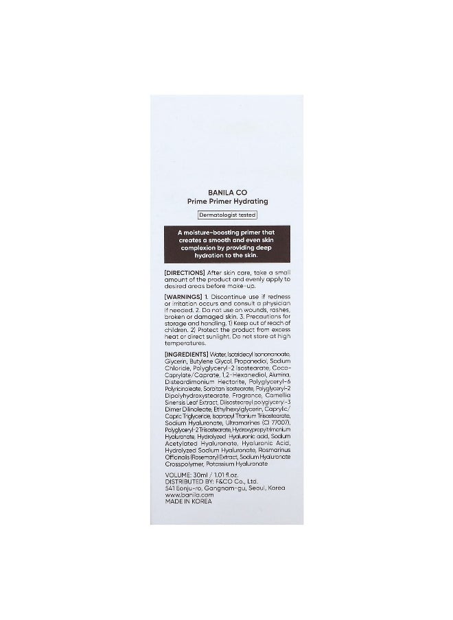Banila Co, Prime Primer, Hydrating, 1.01 fl oz (30 ml)