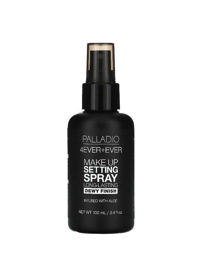 Palladio, 4Ever + Ever, Makeup Setting Spray, Long-Lasting Dewy Finish, 3.4 fl oz (100 ml)