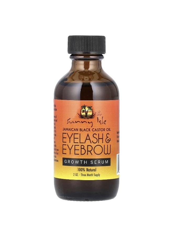 Sunny Isle, Jamaican Black Castor Oil, Eyelash & Eyebrow Growth Serum, 2 oz