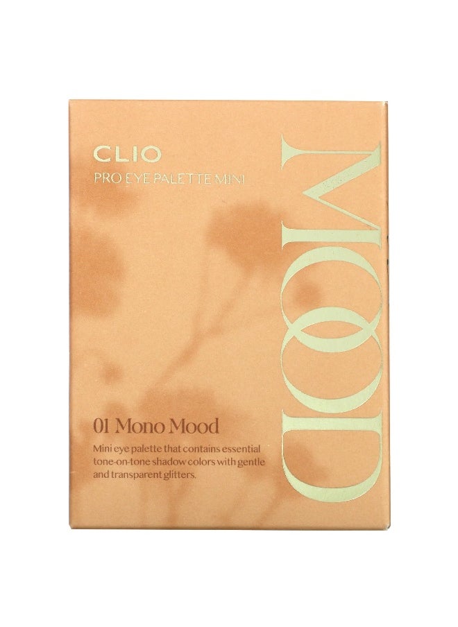 Clio, Pro Eye Palette Mini, 01 Mono Mood, 1 Mini Palette