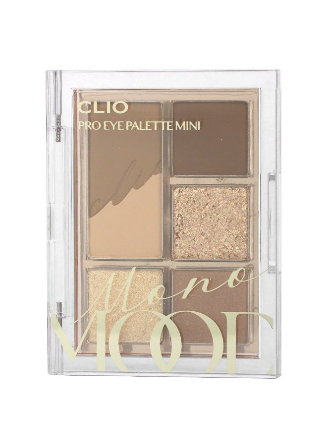 Clio, Pro Eye Palette Mini, 01 Mono Mood, 1 Mini Palette