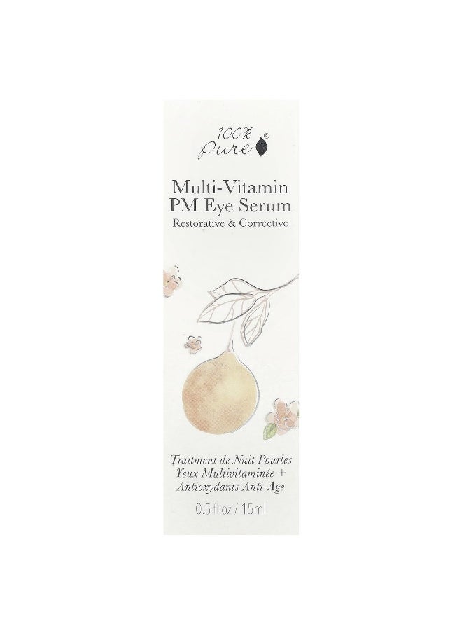 100% Pure, Multi-Vitamin PM Eye Serum, 0.5 fl oz (15 ml)